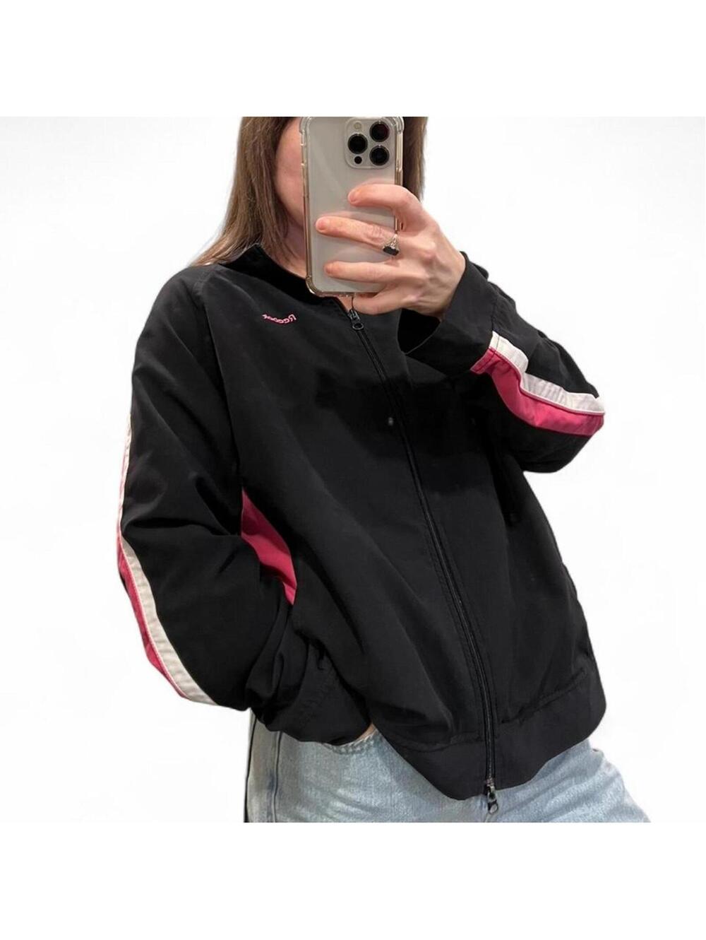Y2K Reebok Pink & Black Track Jacket